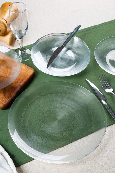 Hermia Set de Servir Pasteles Ophio 7 de Vidrio Transparente Hermia Set de Servir Pasteles Ophio 7 de Vidrio Transparente